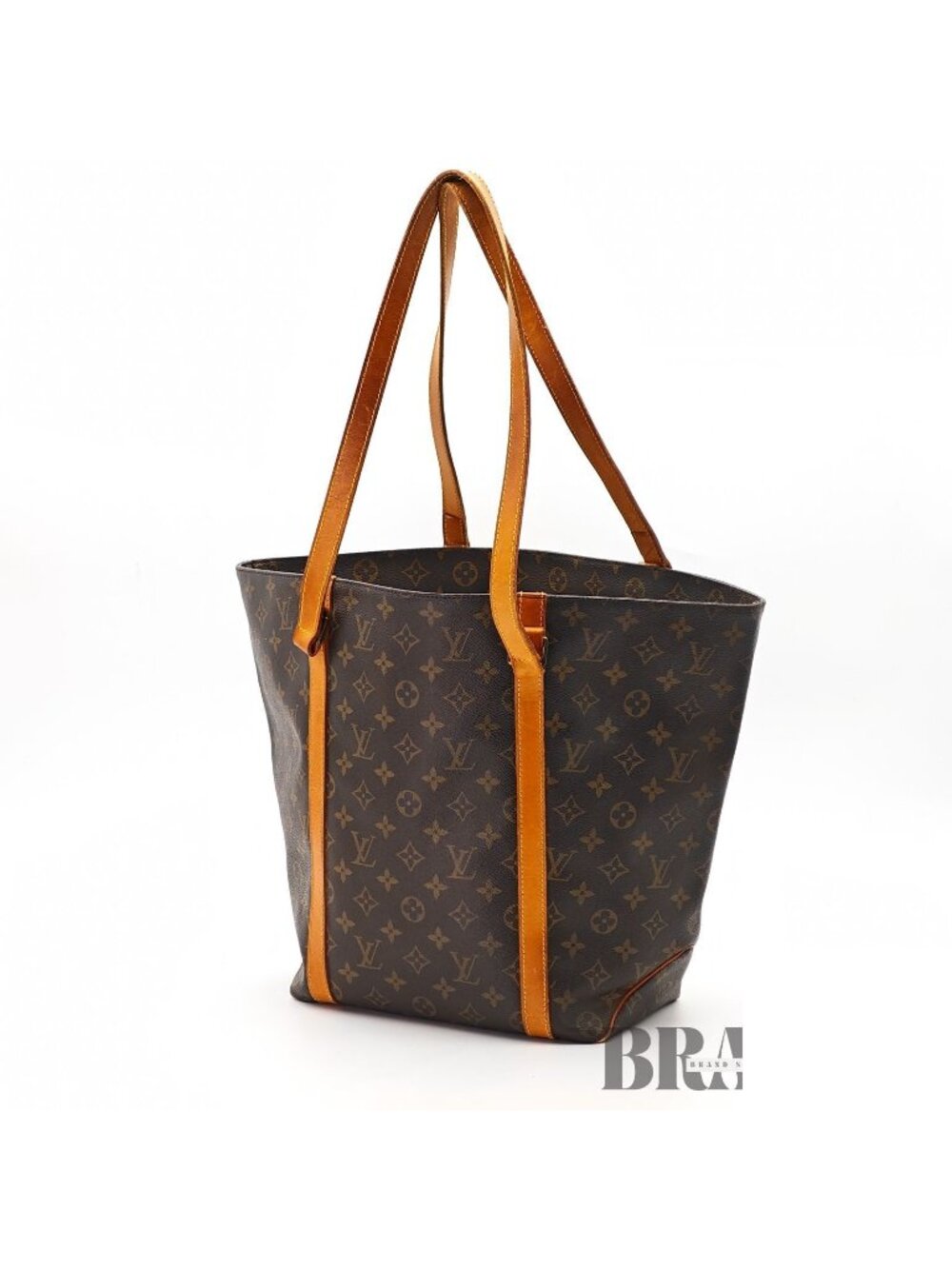 Louis Vuitton Sac Shopping Tote Bucket Bag Brown